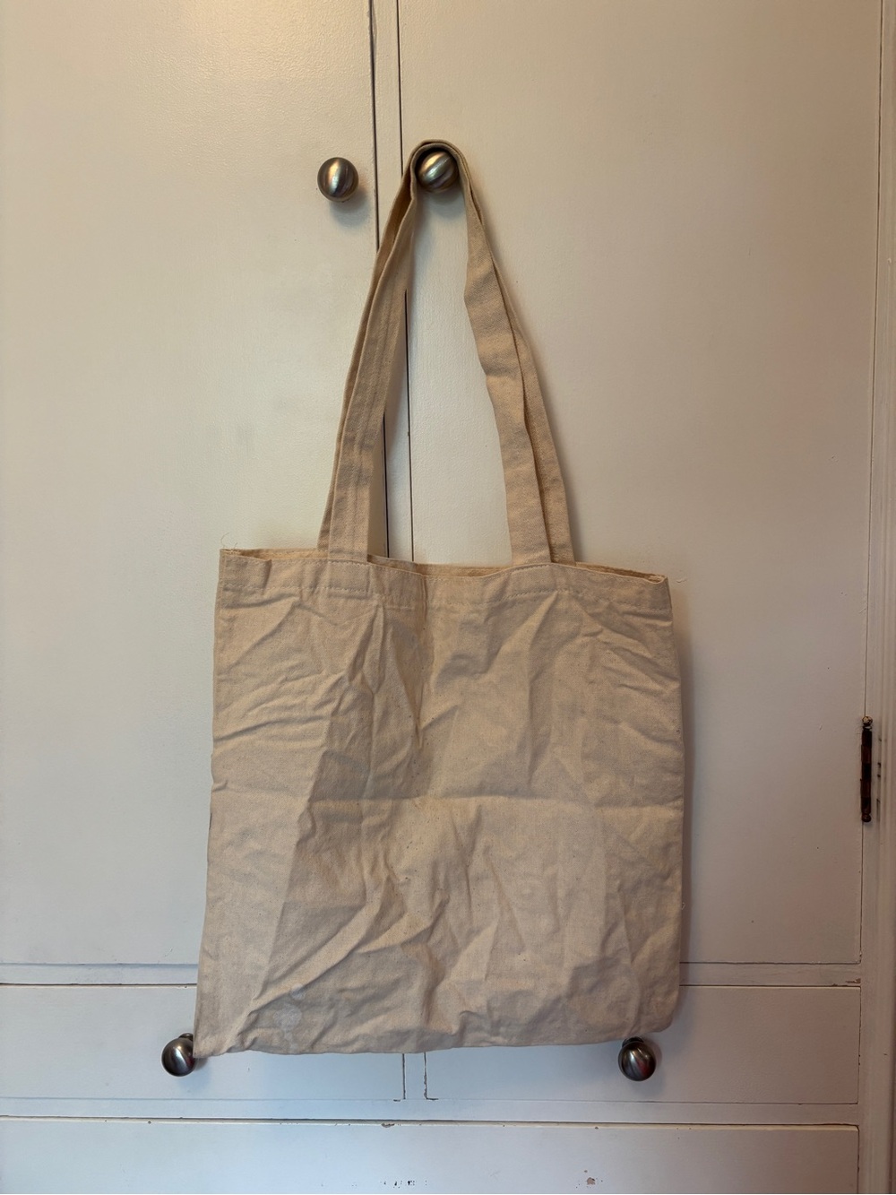 Pepperdine University Canvas Tote Bag - Cream with Blue & Orange Print - Picture 2 of 4